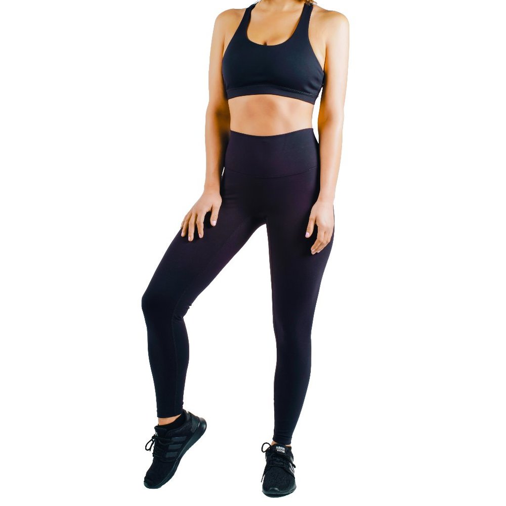 Black 2 Piece High Waisted Activewear Set